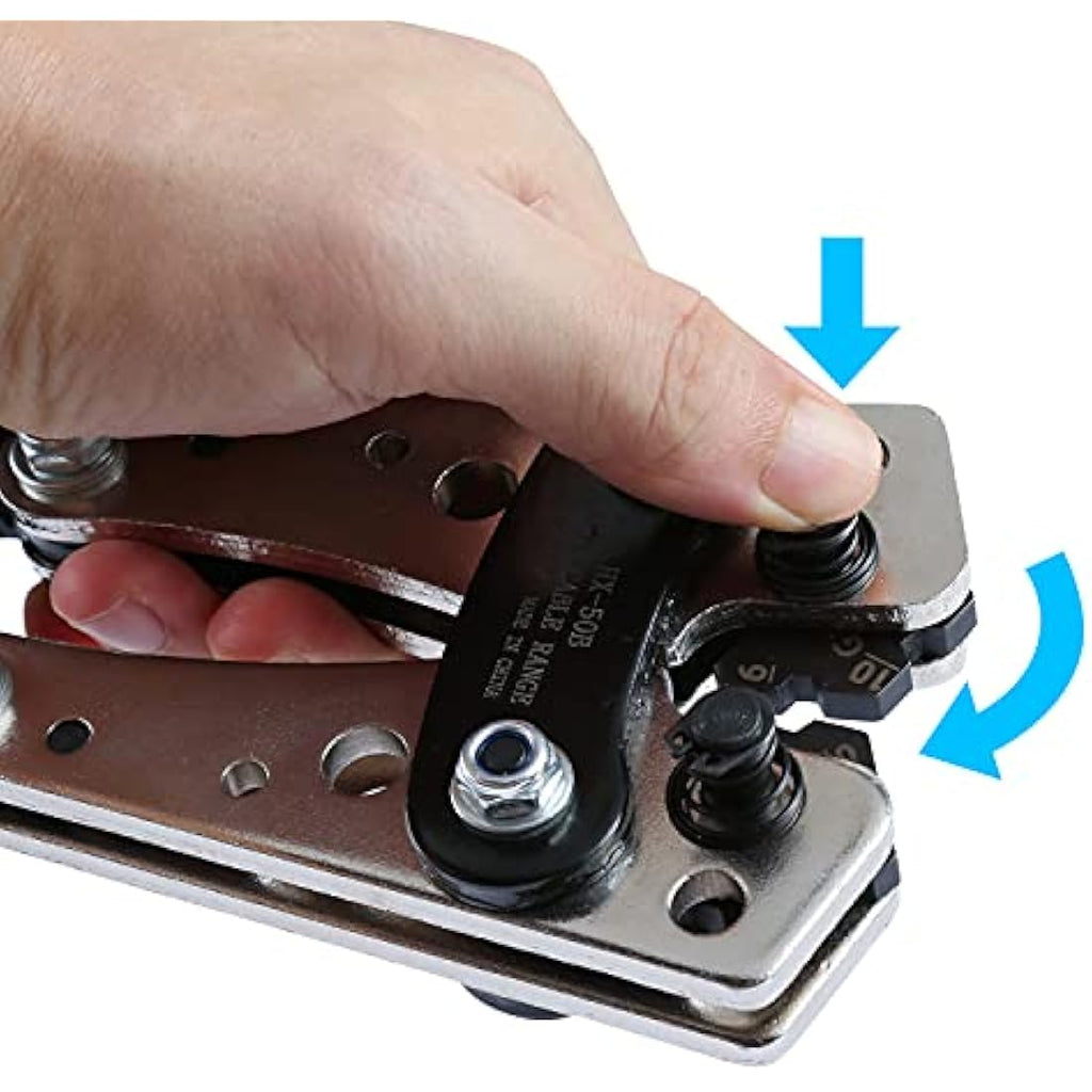 Brileine Battery Cable Crimping Tool Kit with 60PCS Copper Ring Terminals