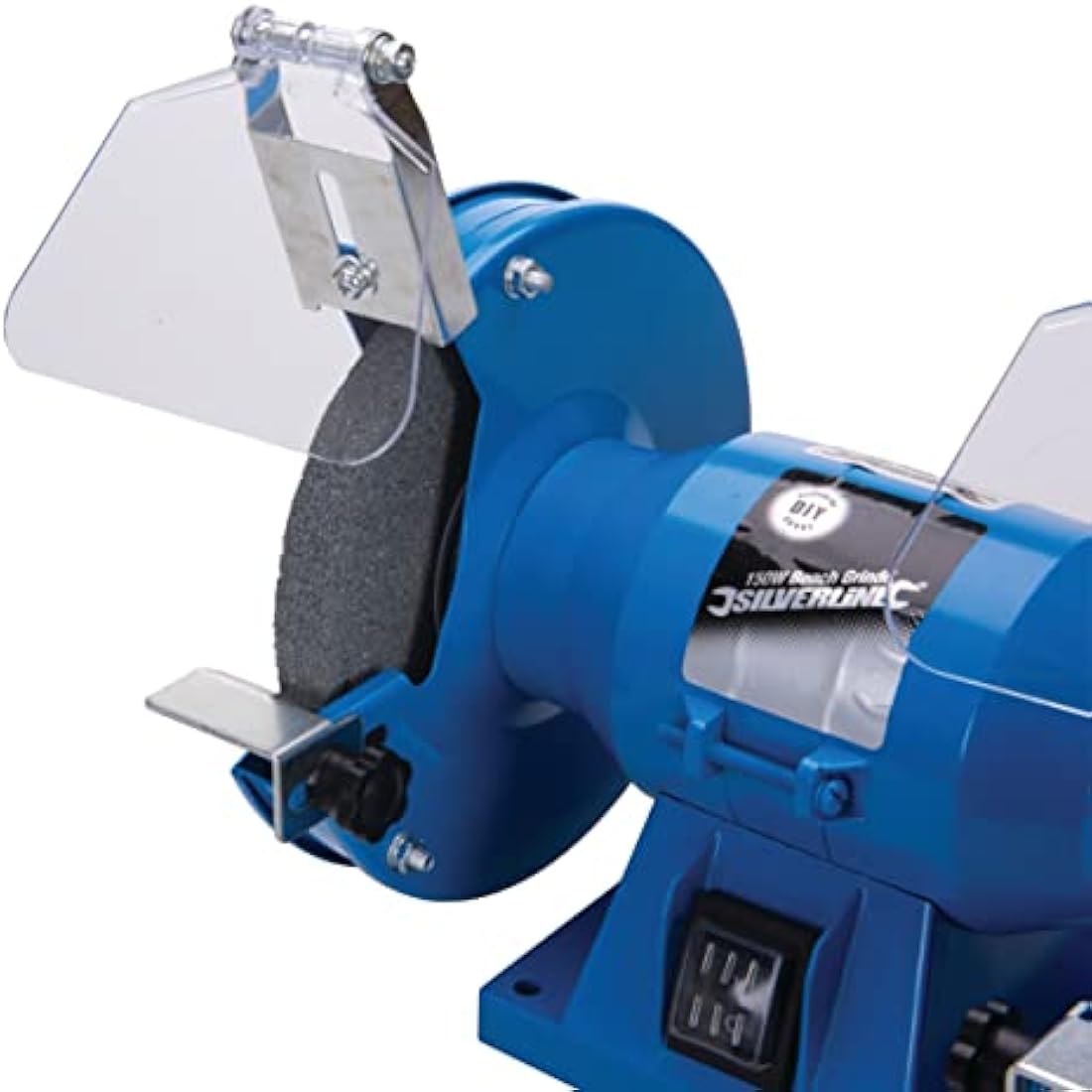 Silverline 150W Bench Grinder – 150mm DIY Grinding Tool, Blue