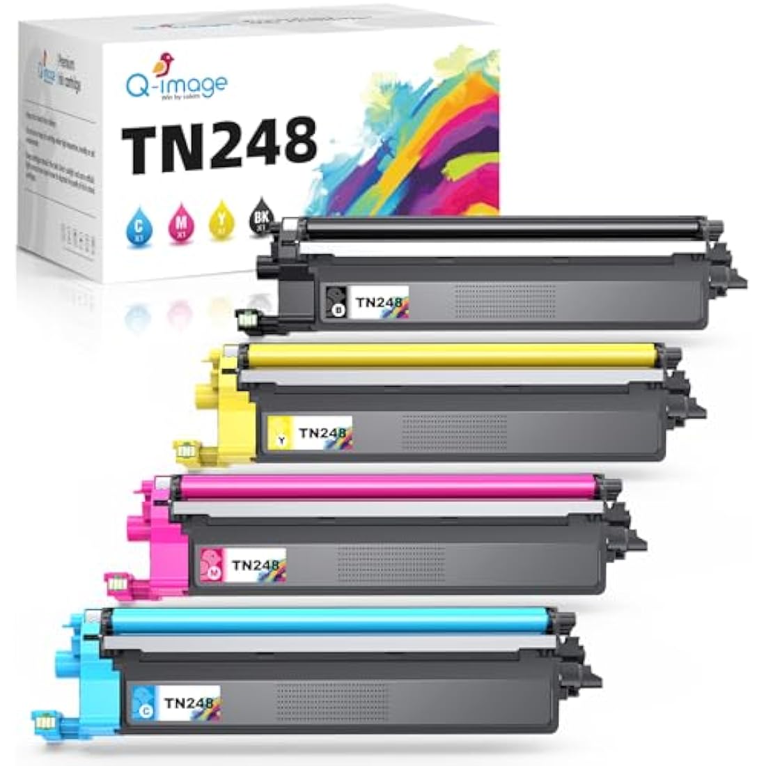 Q-image TN248 Compatible Toner Cartridges for Brother MFC-L3760CDW - 4 Pack