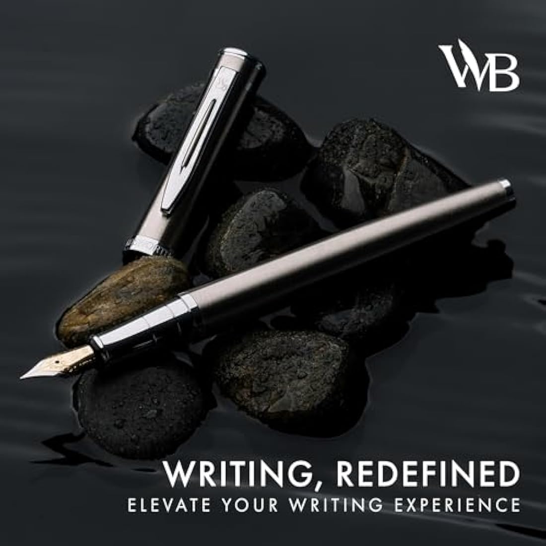 Wordsworth & Black Fountain Pen Set | Extra Fine Nib | Silver Chrome