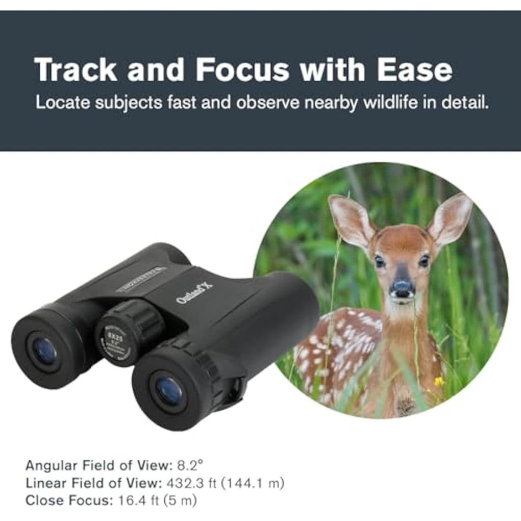Celestron Outland X 8x25 Compact Binoculars – Waterproof & Fogproof