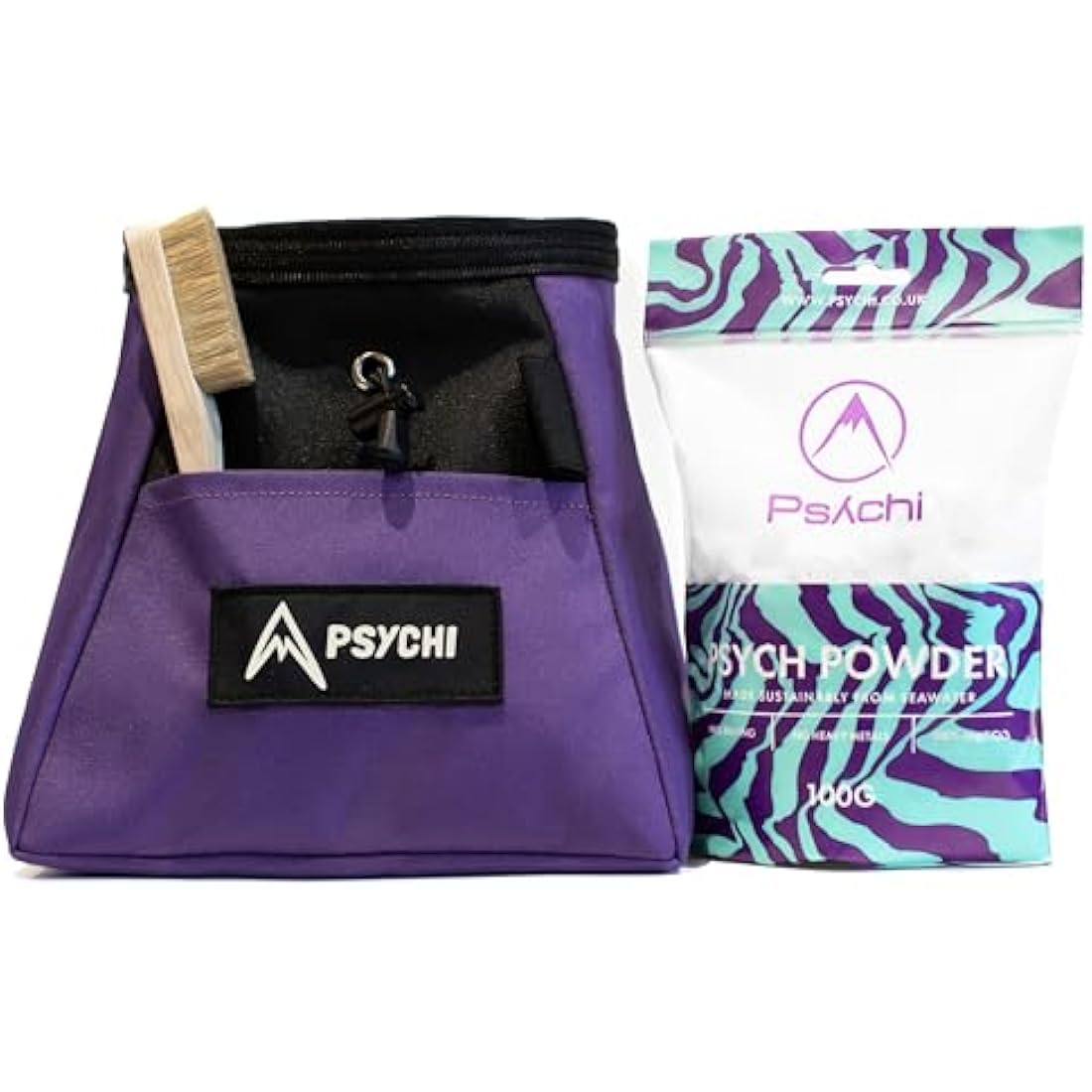 Psychi OG Recycled Climbing Chalk Bucket Bundle with Brush & Chalk