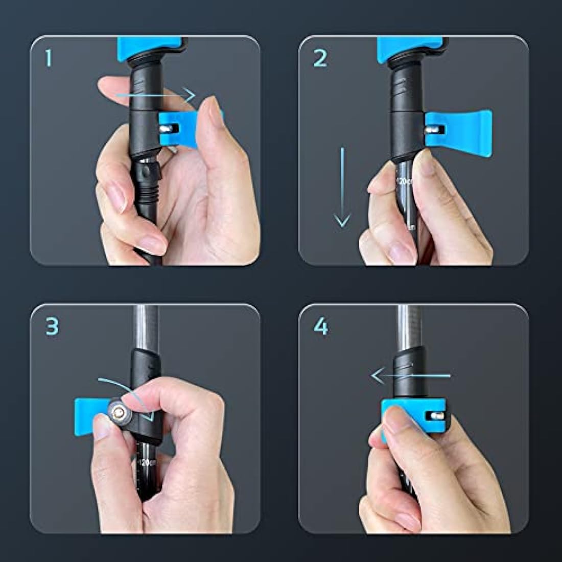 TheFitLife Carbon Fiber Trekking Poles | Ultralight Collapsible Hiking Sticks