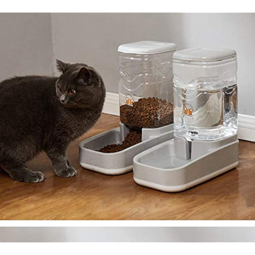 Old Tjikko Gravity Pet Feeder and Waterer Set | 3.8L BPA-Free Dispenser