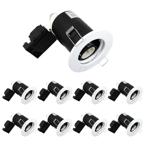 Wondlumi 8-Pack Fire Rated GU10 Downlights – White Recessed Ceiling Lights