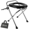BLIKA Portable Camping Toilet – Stainless Steel Folding Potty, 350lb Capacity