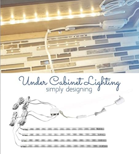 Jolof Store Under Cabinet LED Light Strips – 4x40cm Linkable Warm White
