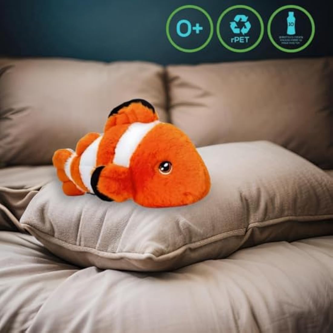 Clown Fish Plush – 100% Recycled Eco-Friendly Soft Toy