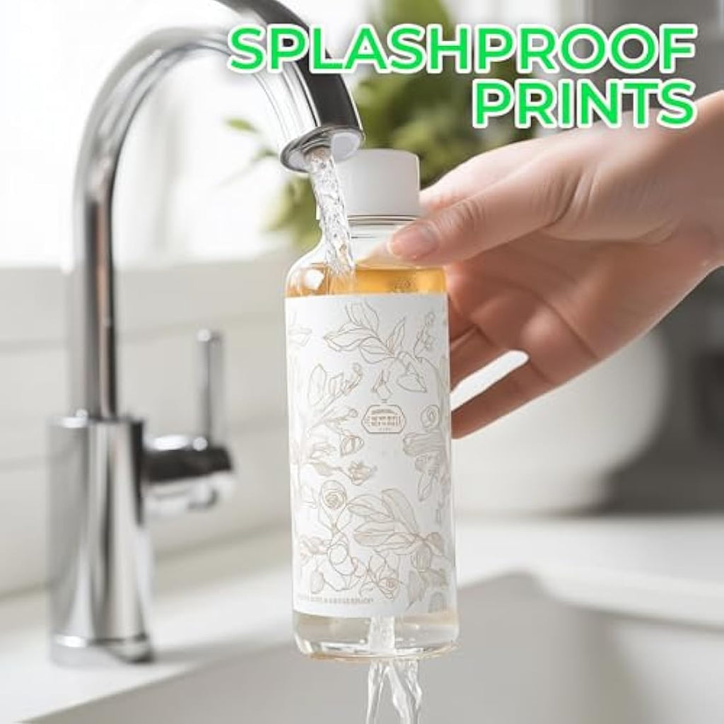 Evergreen Goods A4 Glossy White Sticker Paper - 50 Sheets Splashproof