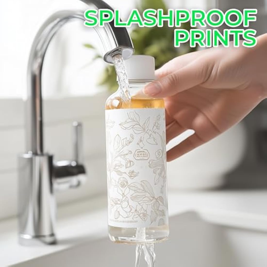 Evergreen Goods A4 Glossy White Sticker Paper - 50 Sheets Splashproof