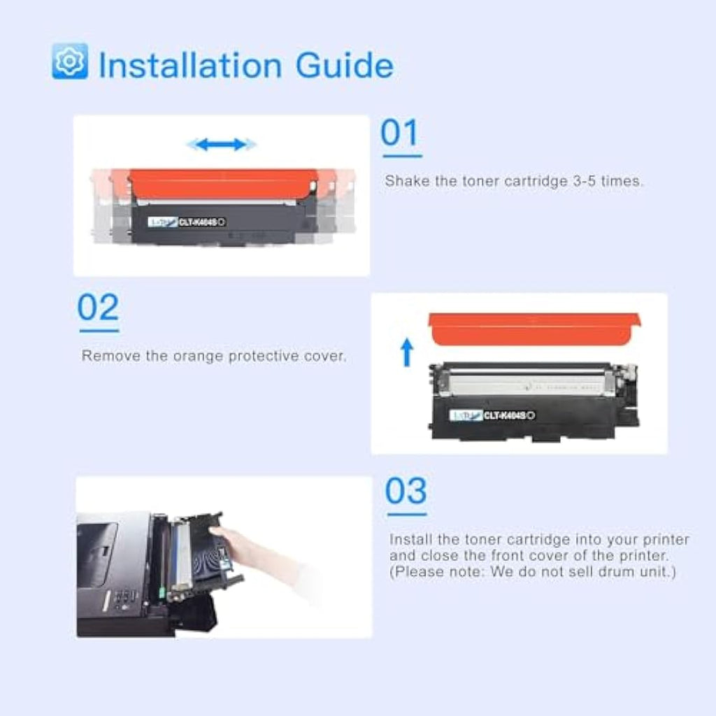 LxTek CLT-P404C Compatible Toner for Samsung Xpress C430 C480 | 4-Pack