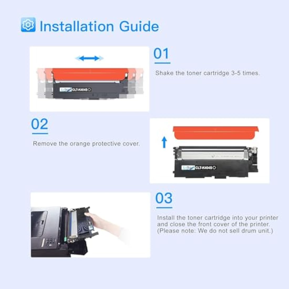 LxTek CLT-P404C Compatible Toner for Samsung Xpress C430 C480 | 4-Pack