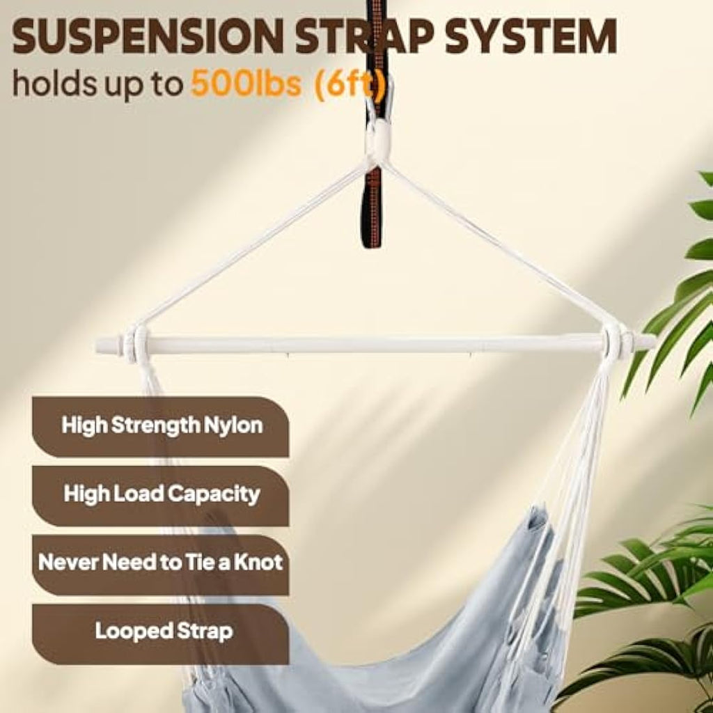 Chihee Hammock Chair – Portable Hanging Swing with Metal Spreader Bar
