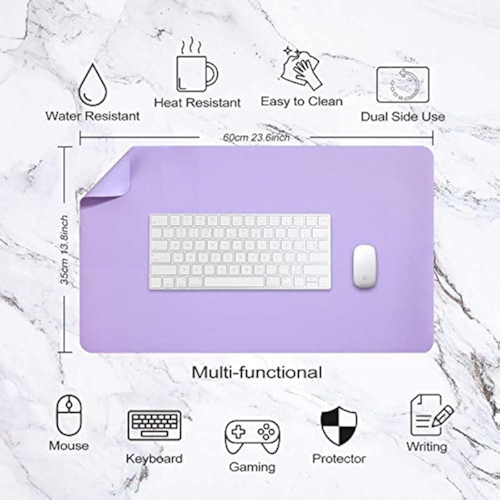 DOBAOJIA Large PU Leather Desk Pad | Waterproof Dual-Side Mouse Mat