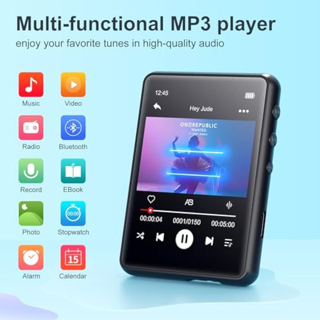 MECHEN 64GB MP3 Player with Bluetooth 5.3 | 2.4" Touch Screen HiFi Music