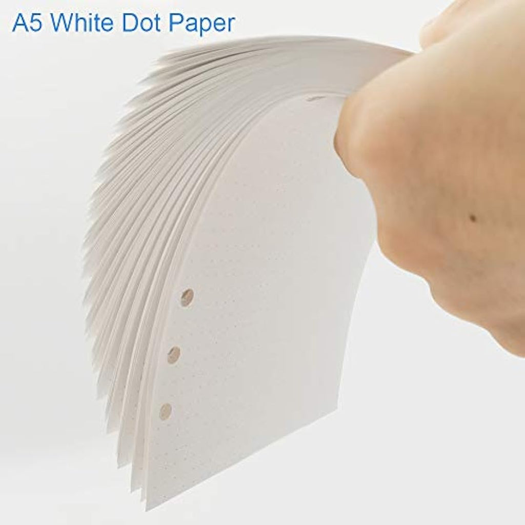 Jolof Store A5 Dot Grid Refill Paper | 100gsm 6-Hole Binder Inserts