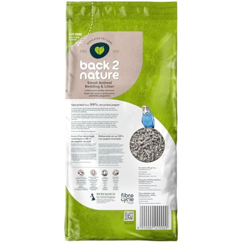 Back-2-Nature Small Animal Bedding & Litter | Recycled Paper | 30L
