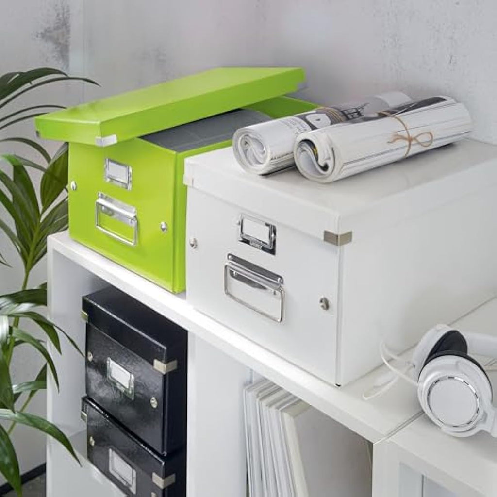 Leitz Click & Store A4 Storage Box – Foldable Green Document Organizer