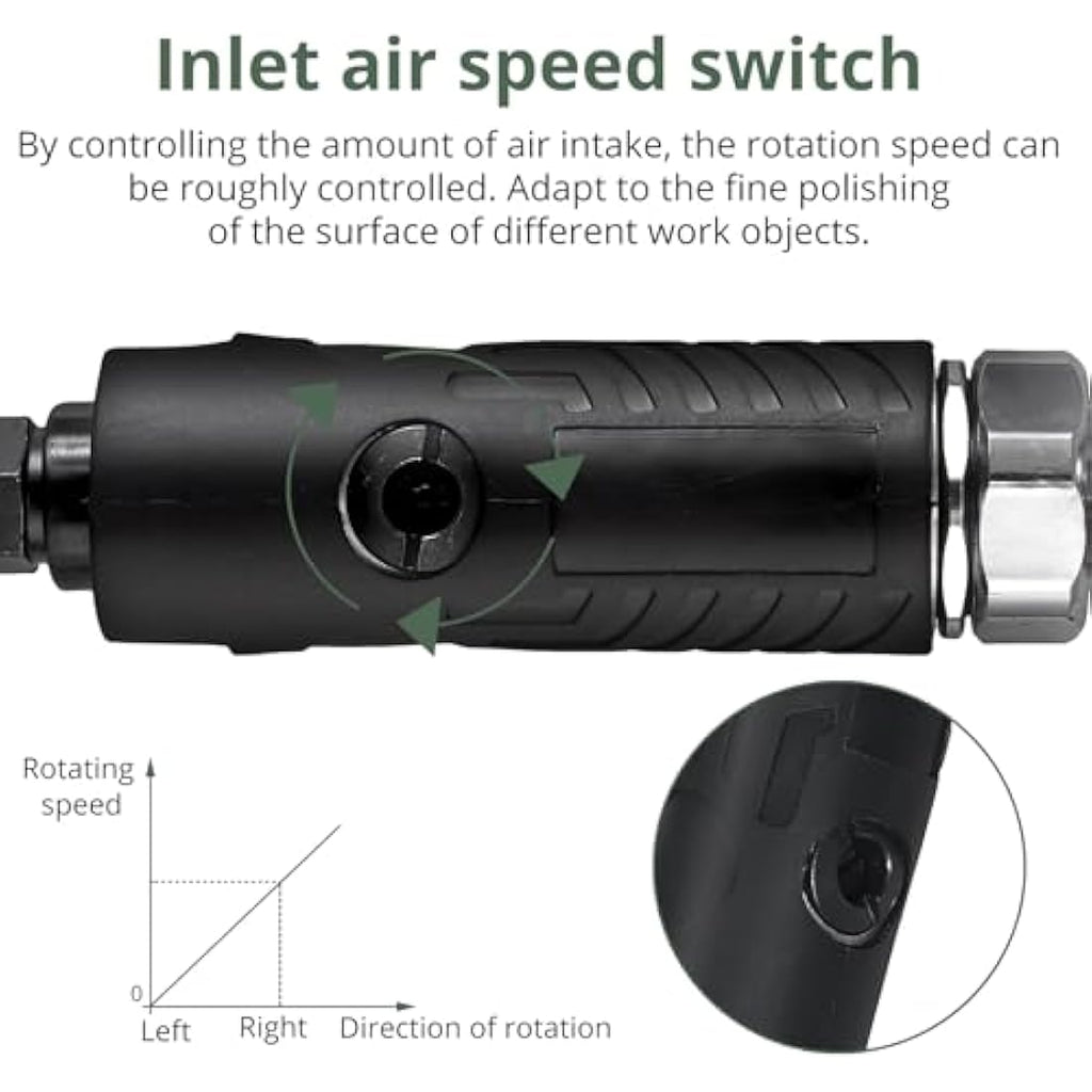 EYPINS Pneumatic Angle Die Grinder Kit | 20,000 RPM Air Polishing Tool