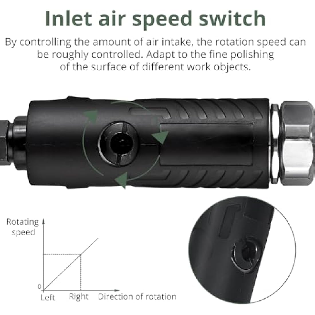 EYPINS Pneumatic Angle Die Grinder Kit | 20,000 RPM Air Polishing Tool