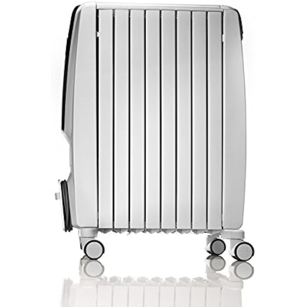 De'Longhi Dragon 4 Oil Filled Radiator – 2.5kW Portable Heater, White