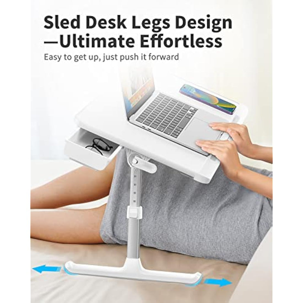 SAIJI Laptop Bed Tray Table | Adjustable Height & Angle Folding Lap Desk
