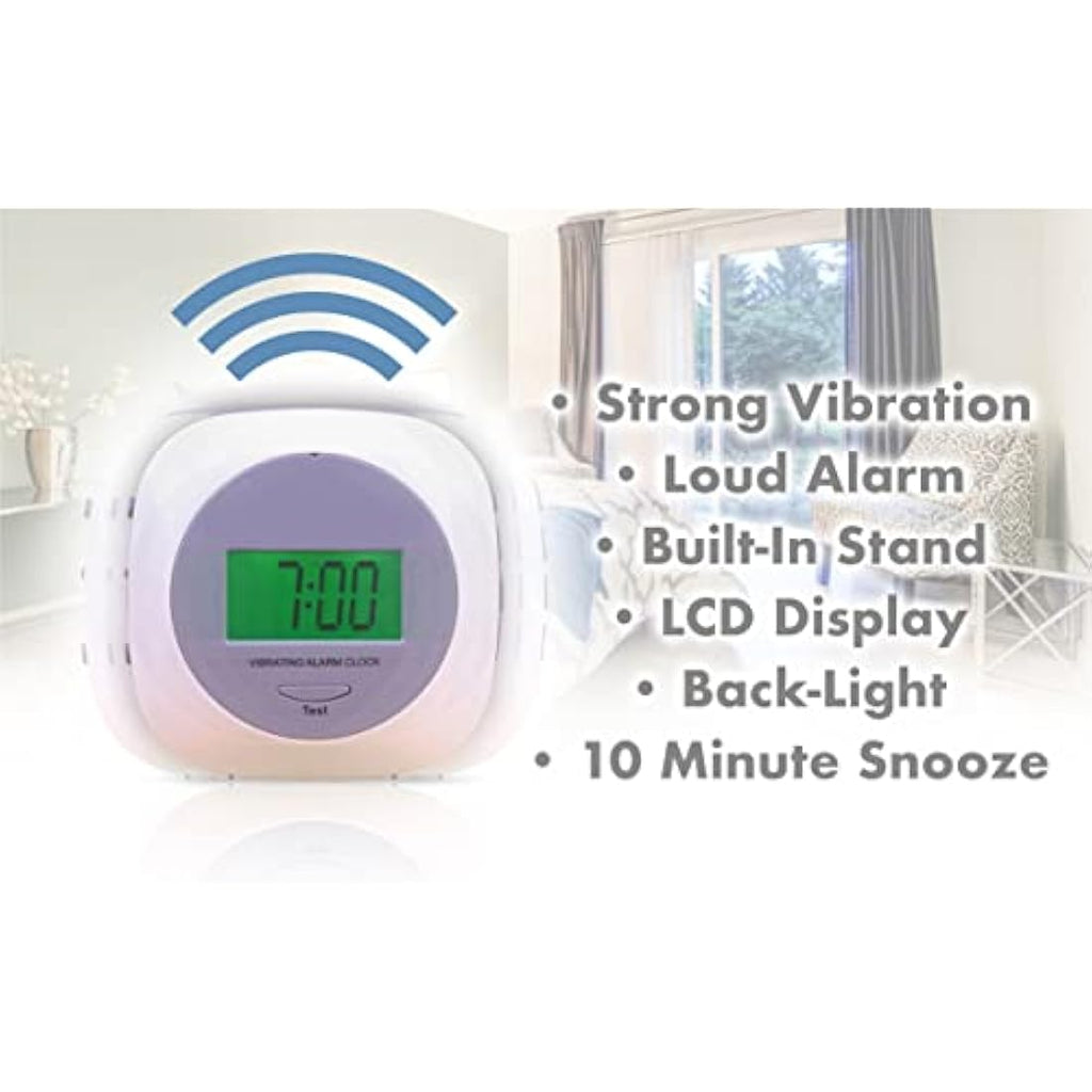 Aidapt Vibration Alarm Clock for Hearing Impaired | LCD Display