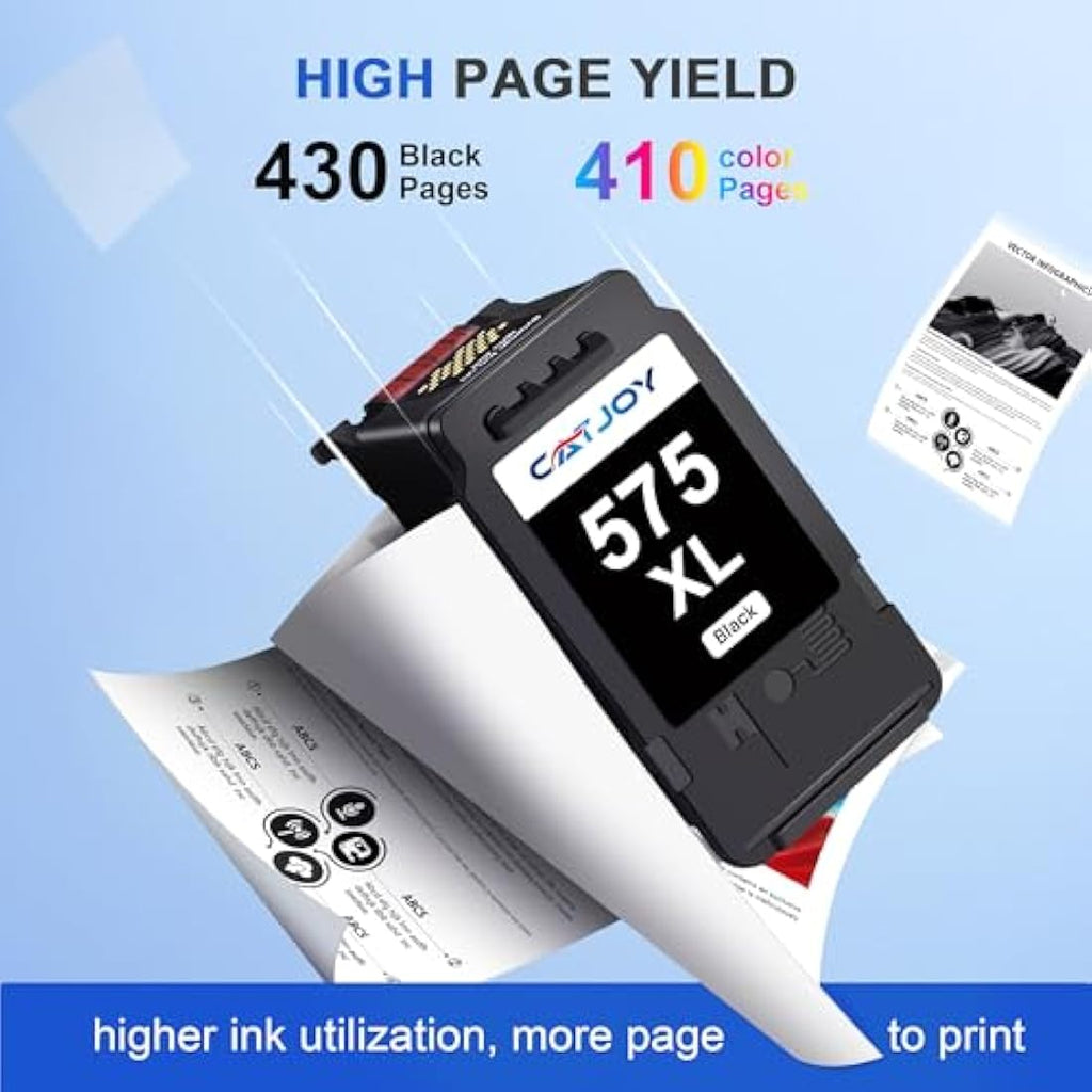CATJOY PG-575XL CL-576XL Ink Cartridges for Canon PIXMA TS3550i TR4750i