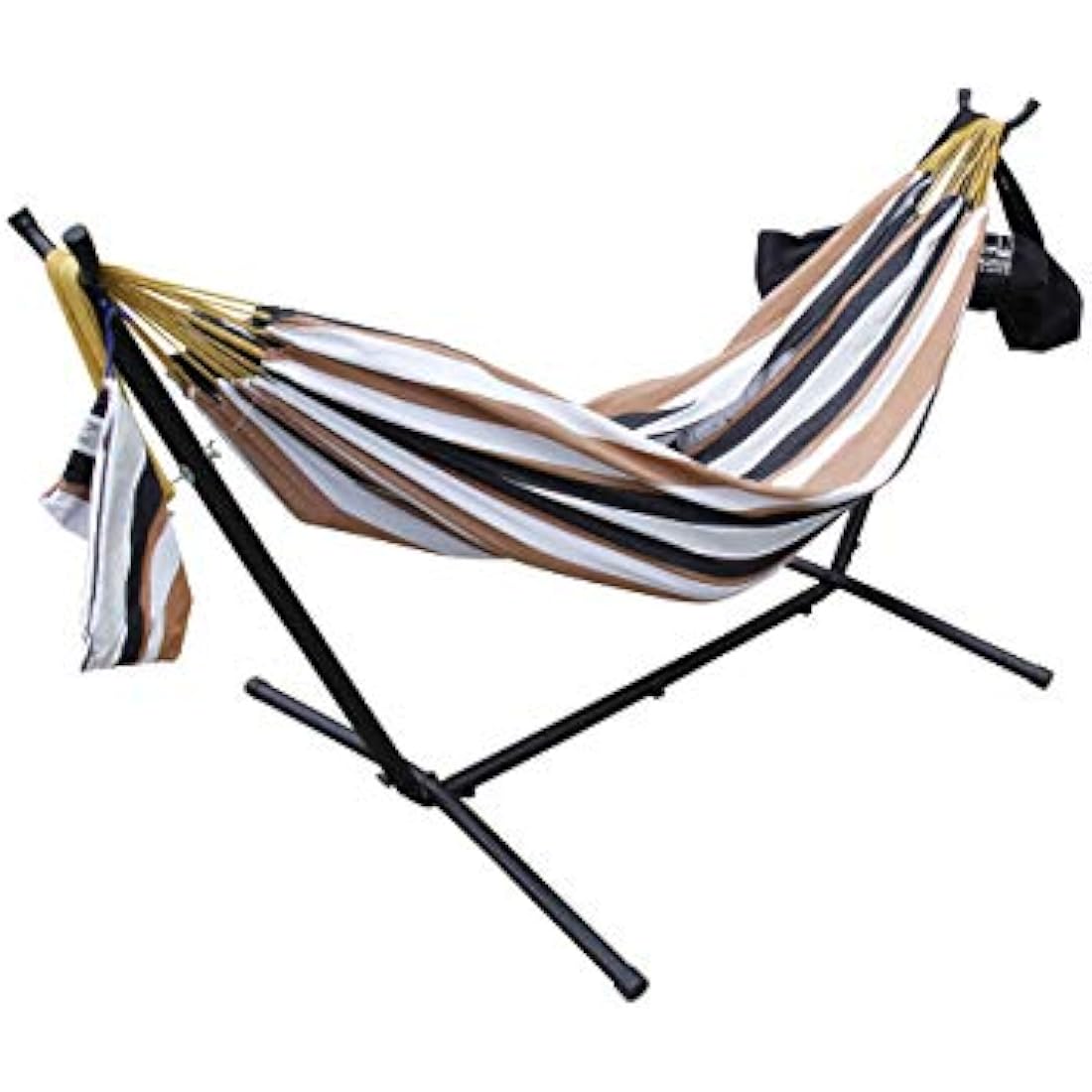Ross James Double Cotton Hammock with Heavy Duty Metal Stand – Duck Egg