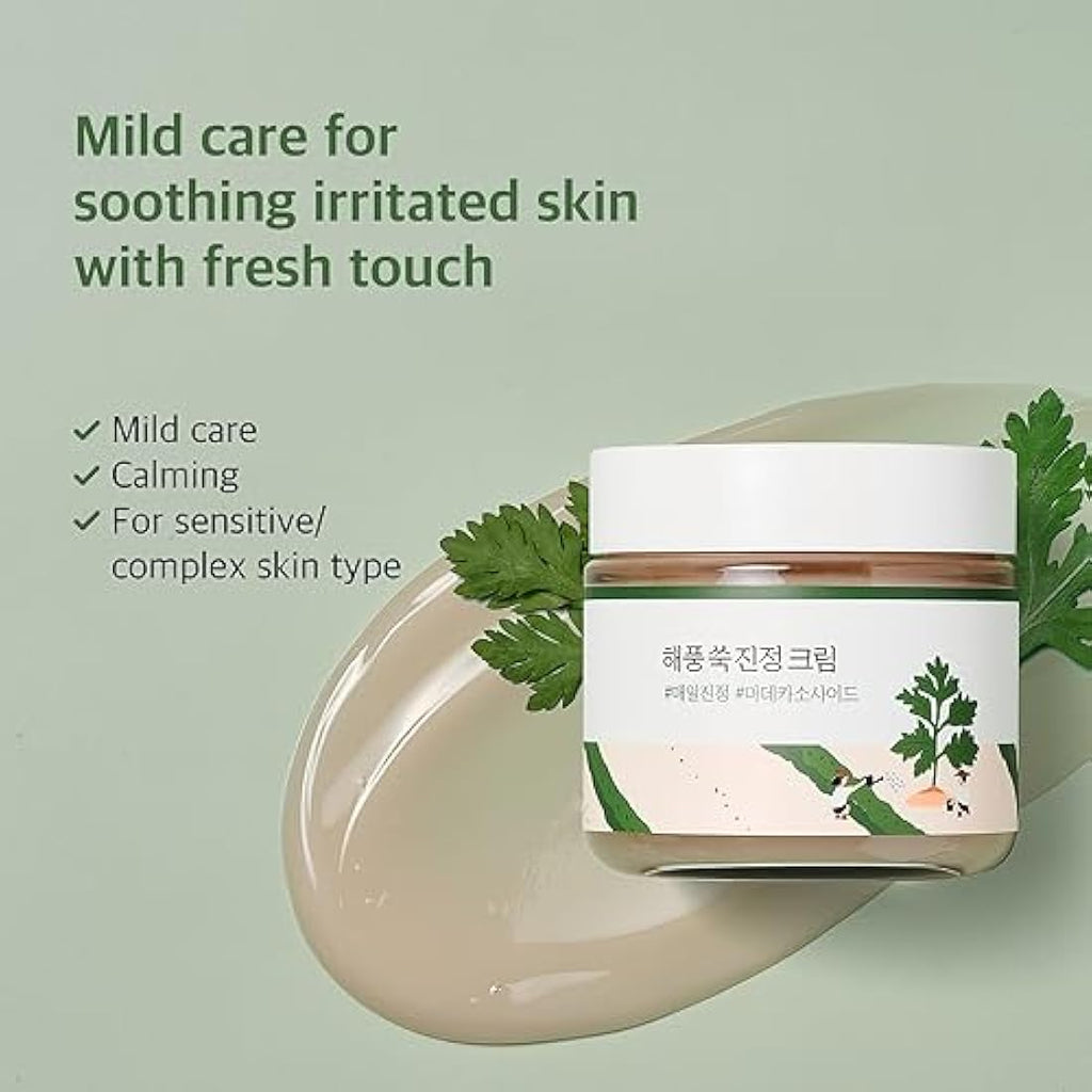 ROUND LAB Mugwort Calming Cream – Soothing Face Moisturizer (80 ml)