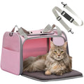 Petsfit Expandable Cat Carrier | Large Pet Travel Bag for Dogs - Pink