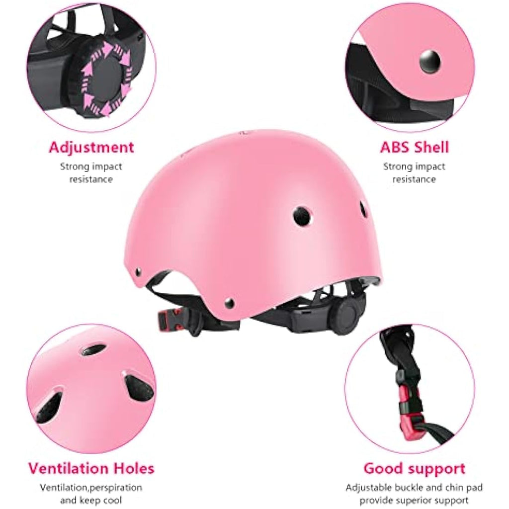 Kids Bike Helmet and Knee Pads Set | 7-in-1 Protective Gear
