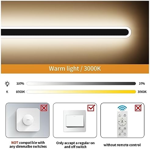 Mikeru 150CM LED Outdoor Wall Light | IP65 Waterproof 3000K Warm White