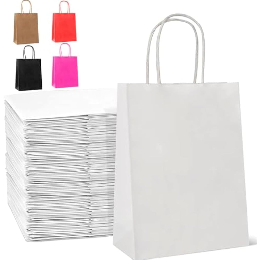HAUSPROFI 30pcs Kraft Paper Gift Bags | 130gsm Brown Carrier Bags