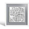 London Paper Cut Map - 9x9 Framed Wall Art with Gift Box