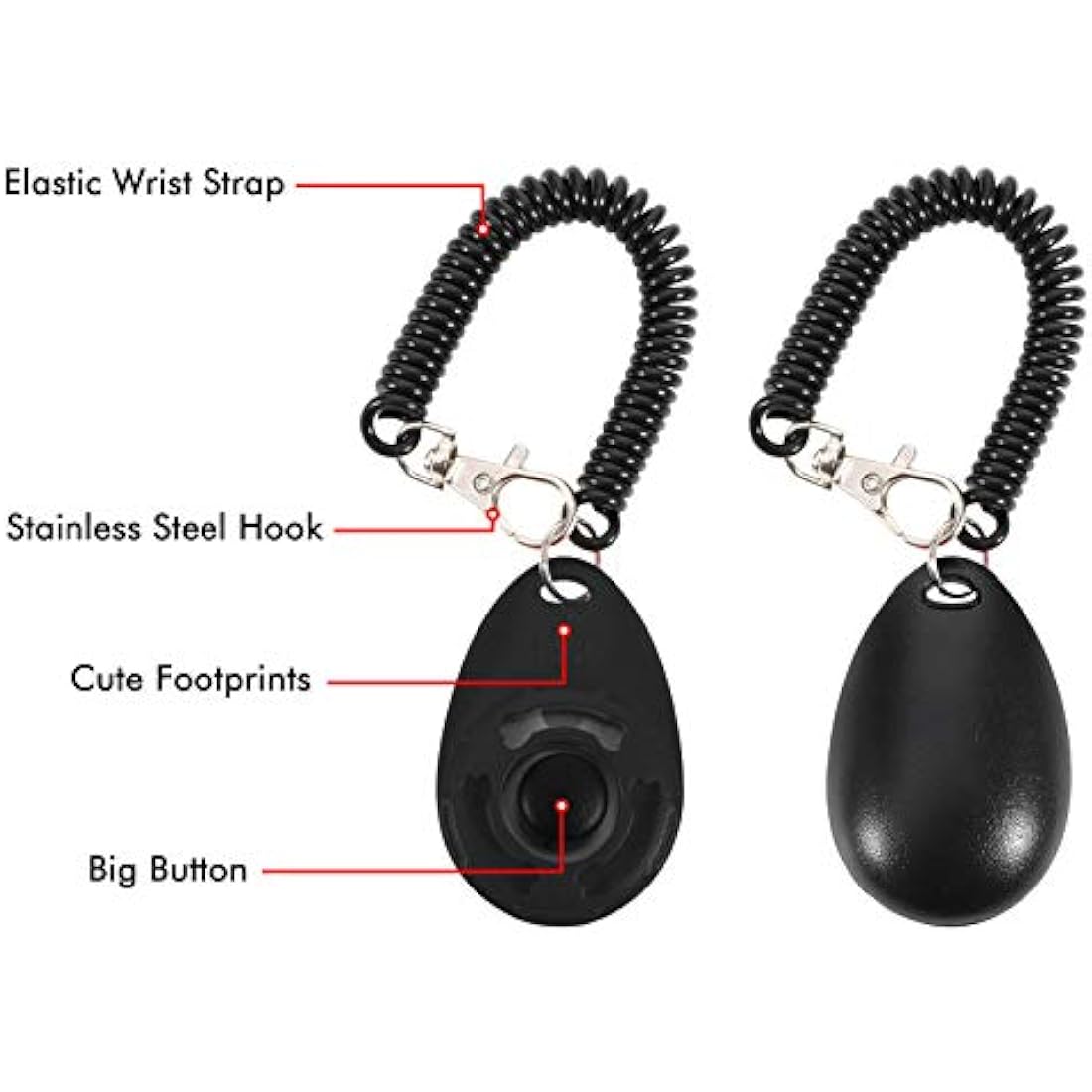 Bestomrogh Dog Training Clicker 8-Pack with Wrist Strap – Multi-Color