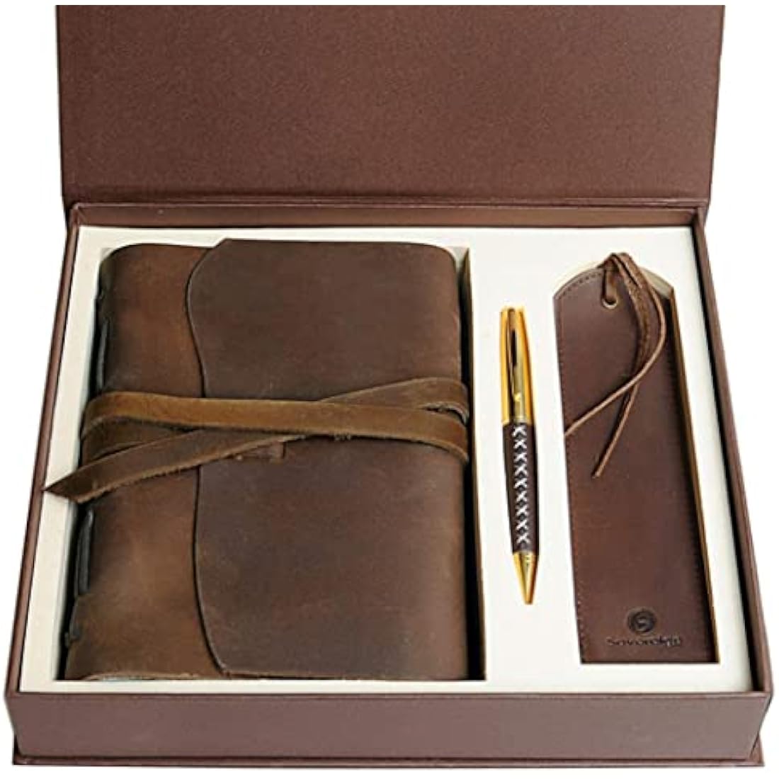 Jolof Store Handmade Leather Journal Gift Set | A5 Travel Diary with Pen