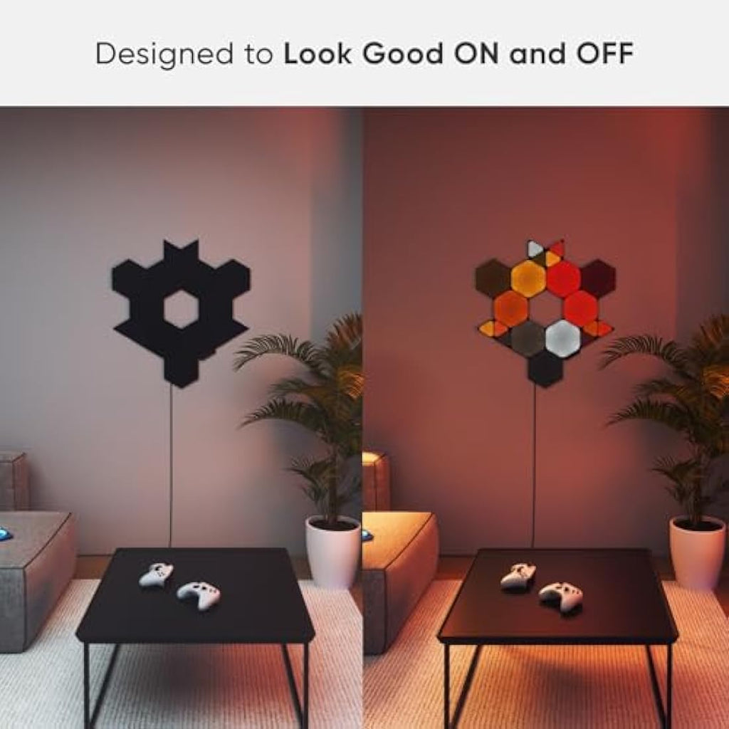 Nanoleaf Shapes Ultra Black Mini Triangles Expansion Pack | 10 LED Panels