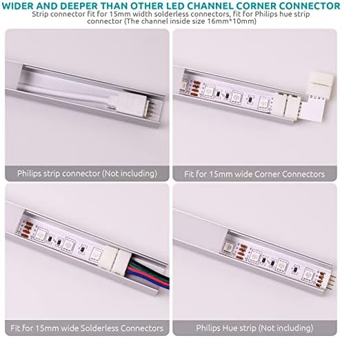 12-Pack U-Shape LED Aluminum Channel with Milky White Diffuser