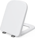 Pipishell Square Toilet Seat - Soft Close Heavy Duty UF Material White