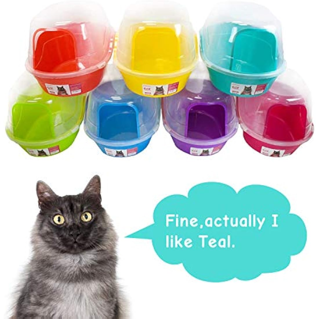 Petphabet Jumbo Hooded Cat Litter Box – XXL Enclosed Tray, Green