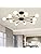 JIINOO 10-Light Semi Flush Mount Ceiling Light | Modern Black Chandelier