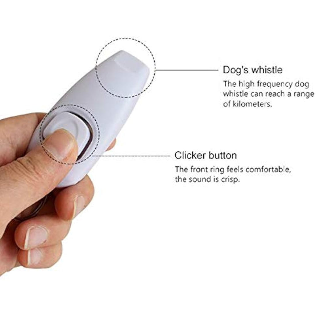 Symphonyw 2-in-1 Dog Training Clicker and Whistle with Wrist Strap, 4PCS