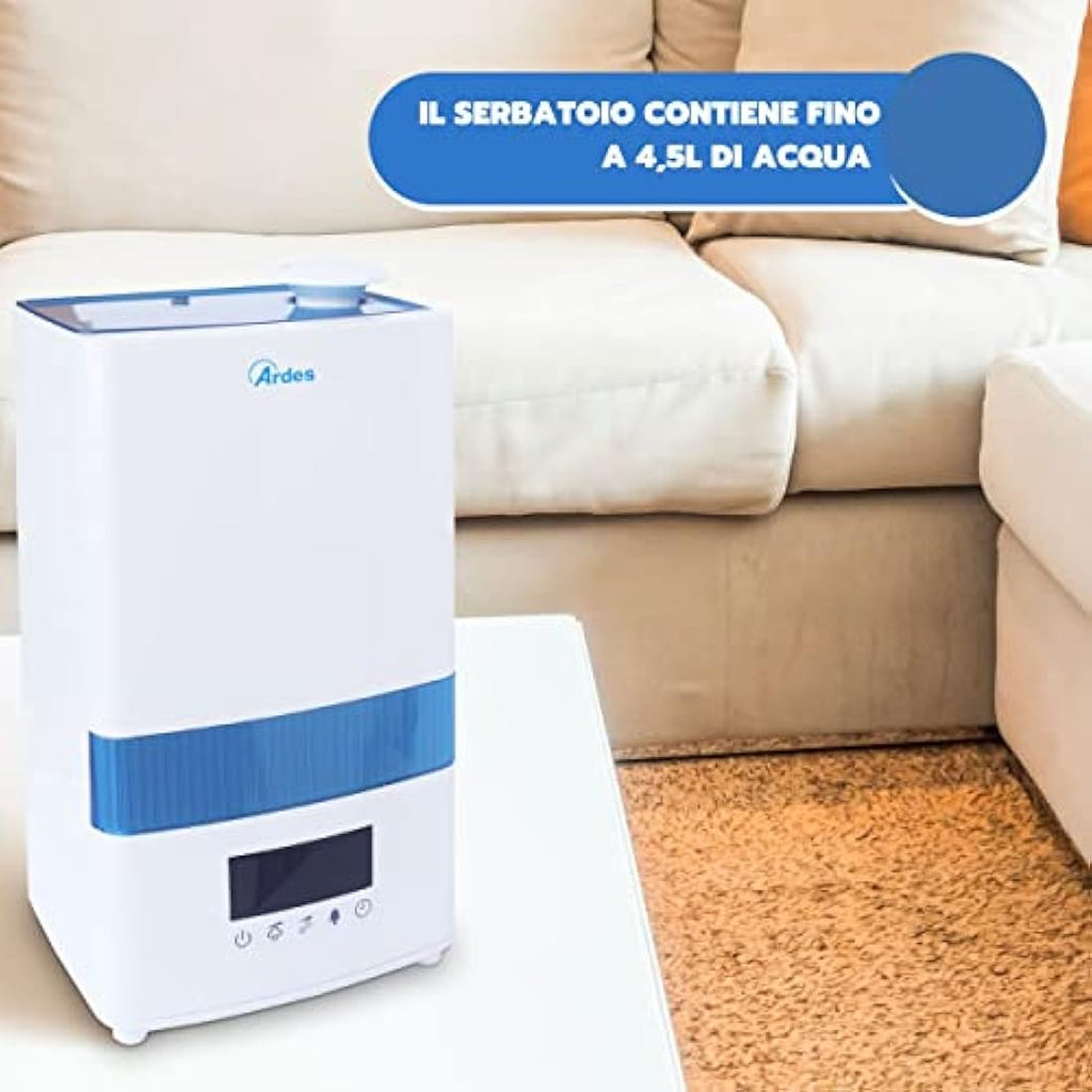 Ardes AR8U20 Ultrasonic Humidifier with Ionizer and 4.5L Tank - White