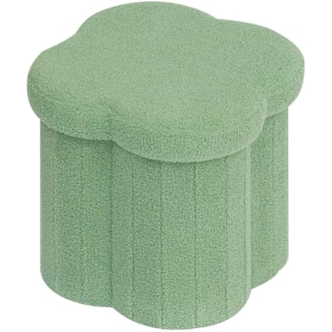 Boucle Storage Ottoman – Folding Teddy Fabric Toy Chest