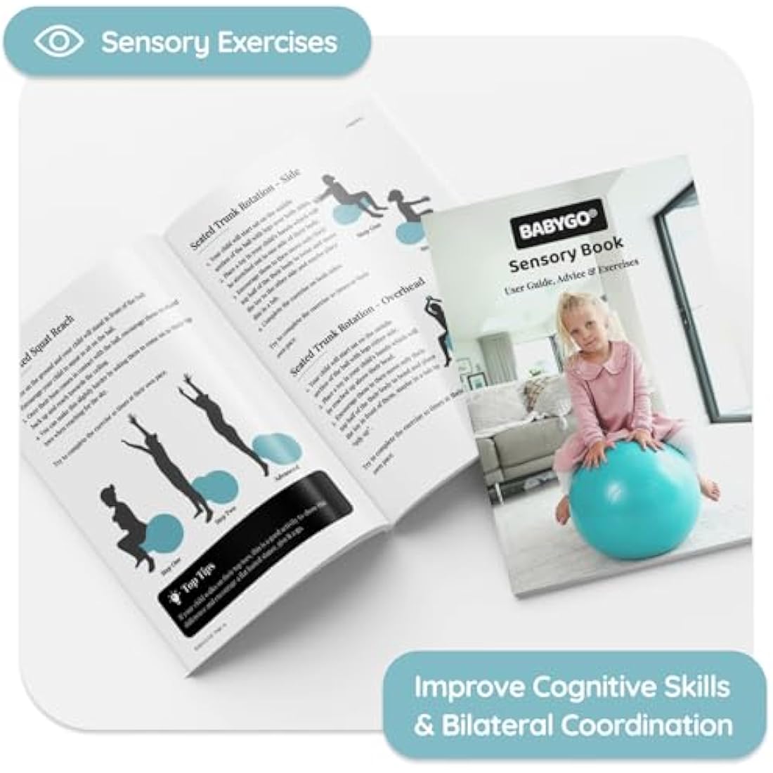 BABYGO Sensory Peanut Ball for Kids - Autism Therapy & Motor Skills