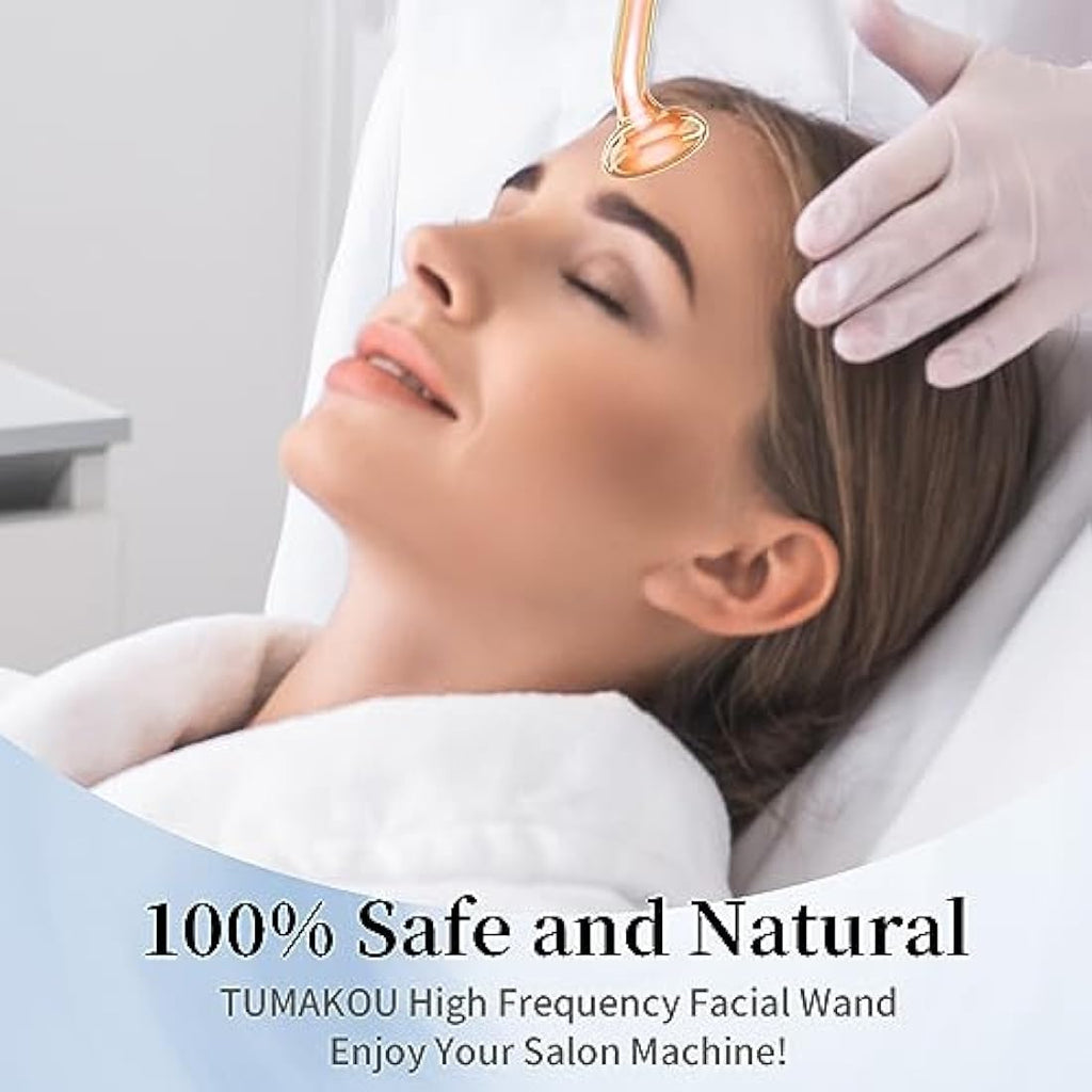 TUMAKOU High Frequency Facial Machine | Neon Skin Tightening Wand with 4 Tubes