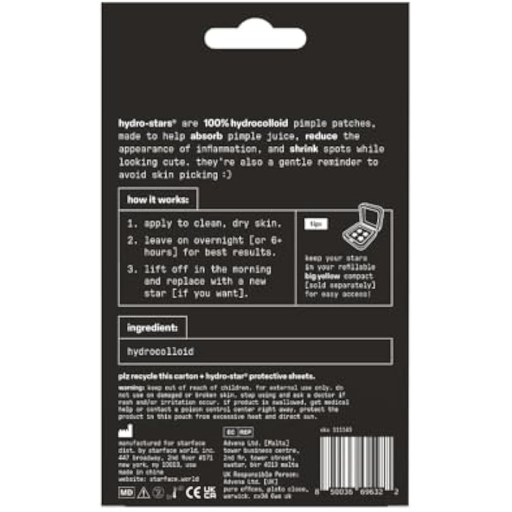 Starface Black Star Hydrocolloid Pimple Patches - 96 Count Big Pack