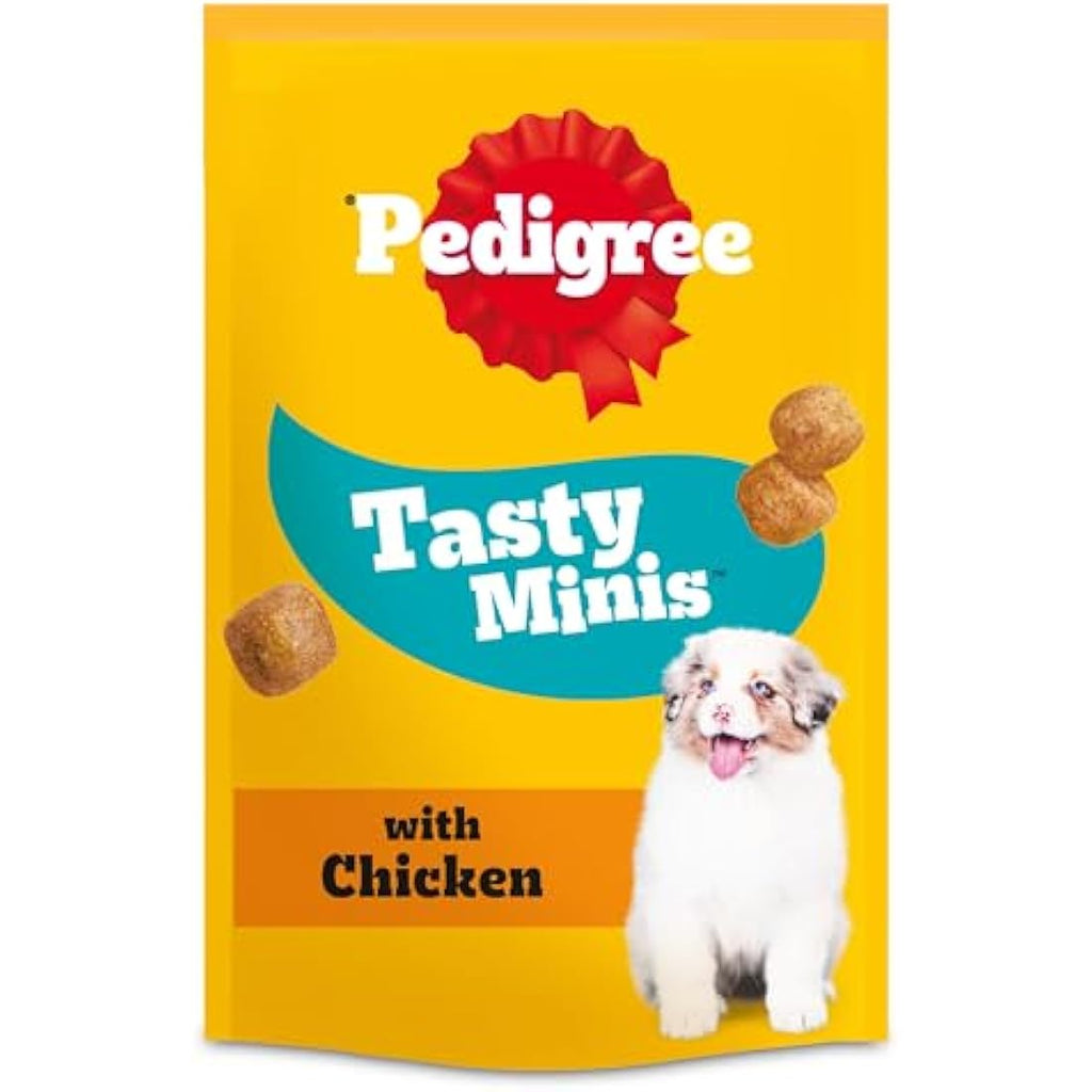 Pedigree Tasty Minis Puppy Treats - Chicken Chewy Cubes (125g) - 8 Pack