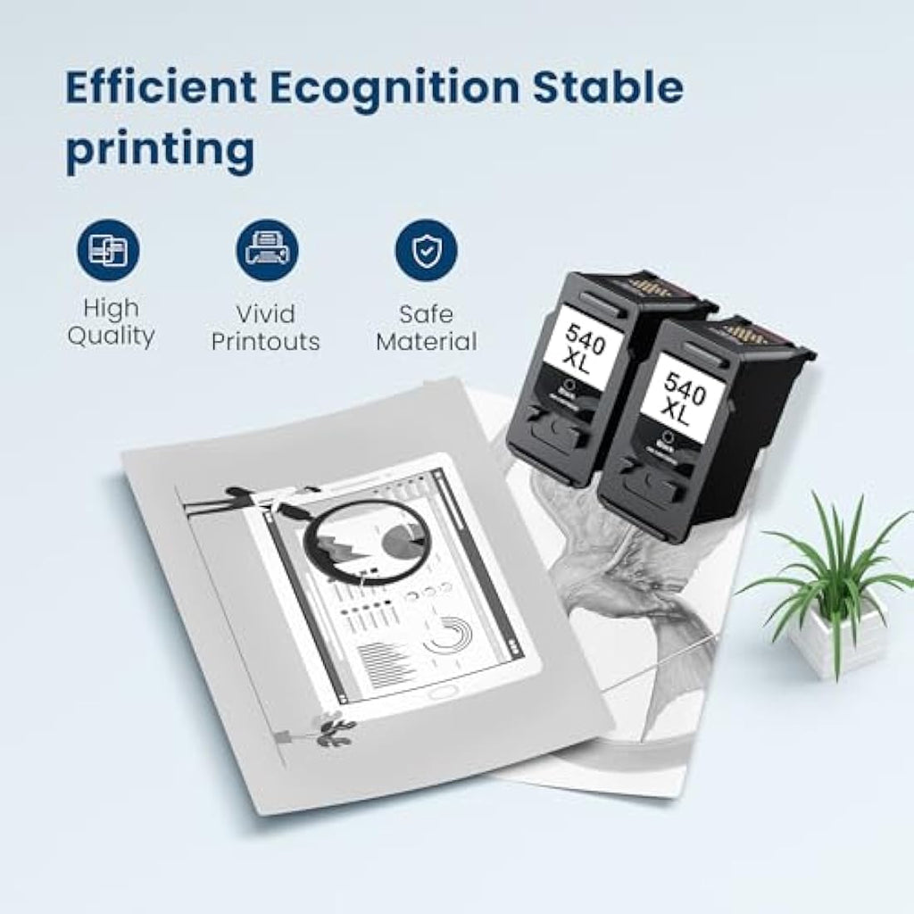 Jolof Store PG-540XL Black Ink Cartridges for Canon Pixma MG3650 TS5150 (2-Pack)